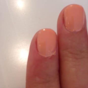 Angel Nails & Spa - Awful shellac, right after it was done. - Nail Salons Near Me - Melrose, Massachusetts