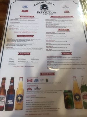 Menu photo 2 Casa De Suenos Tularosa, NM Menu photo 2 Casa De Suenos Tularosa, NM