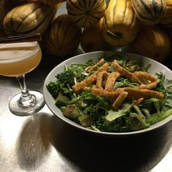 Dream House - Rum, pineapple, and scorched cinnamon stick with the Farmer's Salad