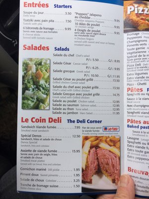 Menu photo 5 Restaurant Deno's Montreal, QC