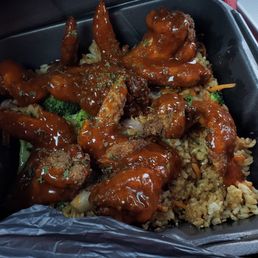Chicken and hibachi rice