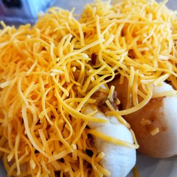 Skyline Chili - Two Tiny Coneys on one Tiny Plate! - Hot Dogs Near Me - Louisville, Kentucky