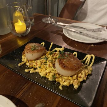 Blackfin Bistro - Roasted scallops over corn salsa - Seafood Near Me - Key West, Florida