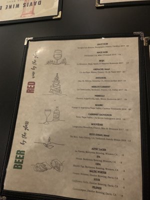 Menu photo 6 Davis Wine Bar Davis, CA