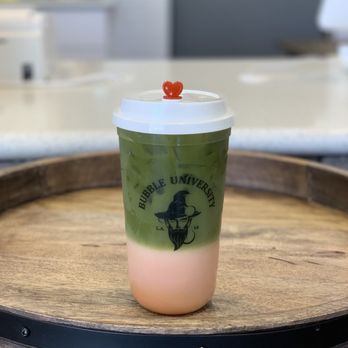 Bubble University - Rose Matcha (~$6). - Bubble Tea Near Me - Roseville, California Bubble University - Rose Matcha (~$6). - Bubble Tea Near Me - Roseville, California