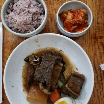O'Kims - Fall off the bone kalbi, great kim chee with their secret purple rice...I asked how did you make it and they said it's a "secret" - Korean Near Me - Honolulu, Hawaii O'Kims - Fall off the bone kalbi, great kim chee with their secret purple rice...I asked how did you make it and they said it's a "secret" - Korean Near Me - Honolulu, Hawaii