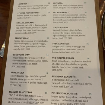 The Juniper Bistro - Menu - Canadian (New) Near Me - Banff, Alberta