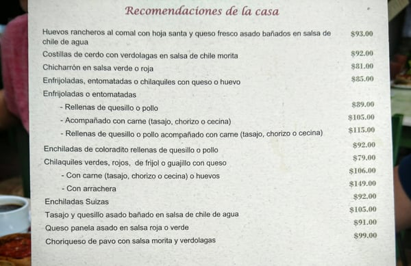 Menu photo 3 Casa Oaxaca Oaxaca, OAX Menu photo 3 Casa Oaxaca Oaxaca, OAX