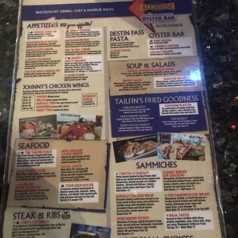 Tailfins Waterfront Grill - Menu - Seafood Near Me - Destin, Florida Tailfins Waterfront Grill - Menu - Seafood Near Me - Destin, Florida