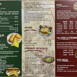 Roma Pizza - Menu as of August 2024