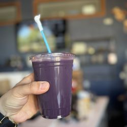 Dead Eye Coffee Bar - 16 oz. Iced Latte - Dirty Ube (Double Espresso Shot)