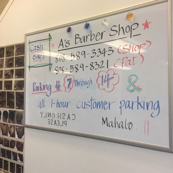 A’s Barber Shop - Cash only and parking available - Barbers Near Me - Honolulu, Hawaii A’s Barber Shop - Cash only and parking available - Barbers Near Me - Honolulu, Hawaii