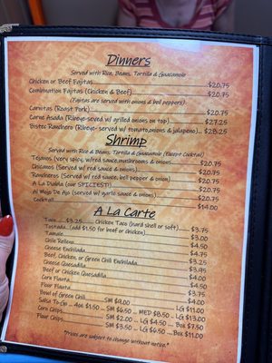 Menu photo 5 El Ranchito Globe, AZ