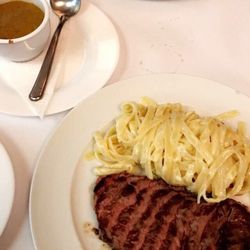 L'Entrecôte Bistrô - Soooo good! Both the steak and the pasta - def ask for their special sauce to accompany the steak