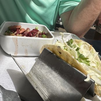Beachcomber Restaurant - Fish tacos with side of rice and beans - Seafood Near Me - Saint Augustine, Florida Beachcomber Restaurant - Fish tacos with side of rice and beans - Seafood Near Me - Saint Augustine, Florida