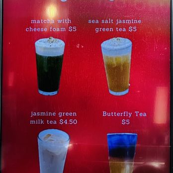 Uncle Tetsu - Options of tea drinks - Desserts Near Me - San Mateo, California