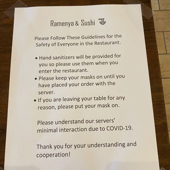 Hotaru - Safety protocol sign - Ramen Near Me - Novi, Michigan Hotaru - Safety protocol sign - Ramen Near Me - Novi, Michigan