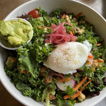 Jake's Restaurant - Guacamole Kale Salad with Egg - Breakfast & Brunch Near Me - Northampton, Massachusetts
