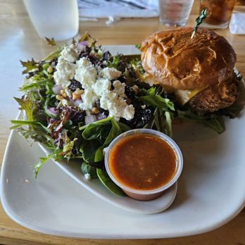 Beer City Bread - Crispy chicken sandwich and cherried goat salad. - Pizza Near Me - Grand Rapids, Michigan