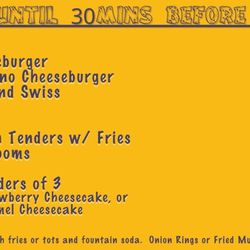 The Corner Kitchen and General Store - Lunch/Dinner menu