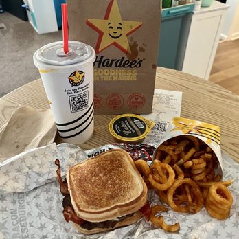 Hardee's - Frisco burger combo with curly fries. - Fast Food Near Me - Fenton, Missouri