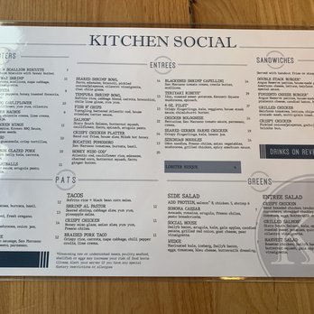 Kitchen Social - Menu - New American Near Me - Dublin, Ohio