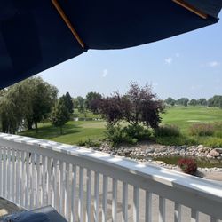 CJ’s Tavern - Nice view from the patio. The background sounds of the water feature is nice too.