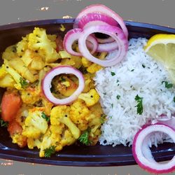 Masala Magic by Anita - Aloo Gobhi Masala, Potatoes and cauliflower with mouthwatering seasoning with Jeera Rice