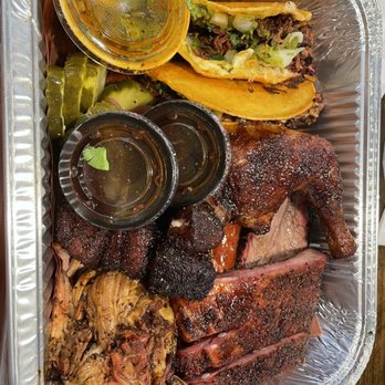 Hurtado Barbecue - Combo meat plate - Barbeque Near Me - Arlington, Texas Hurtado Barbecue - Combo meat plate - Barbeque Near Me - Arlington, Texas