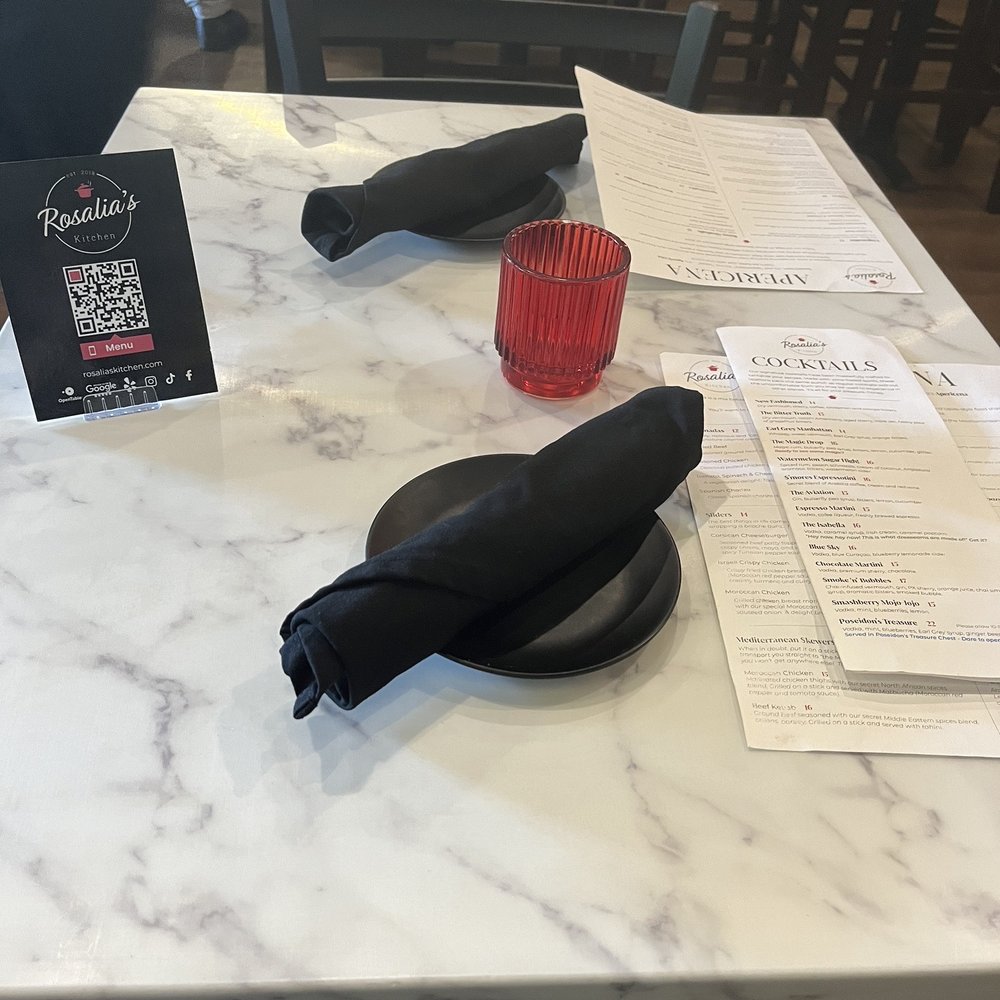 Rosalia's Kitchen - The table setting. - Italian Near Me - Miramar, Florida Rosalia's Kitchen - The table setting. - Italian Near Me - Miramar, Florida