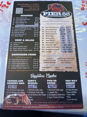 Menu photo 1 Pier 88 Boiling Seafood & Bar Palm Desert, CA Menu photo 1 Pier 88 Boiling Seafood & Bar Palm Desert, CA