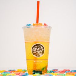 Bentley’s Coffee - Sour Patch! Available with RISQ Energy or Sparkling Lemonade.