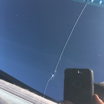 Eco Brite Car Wash - Second "spider" impact and large crack that formed from glade being lifted and forced down   Taken outside the wash at the managers office. - Car Wash Near Me - Alsip, Illinois