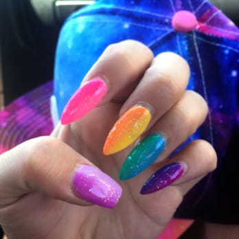 OMG Nails & Spa - rainbow ombré nails done by long - Nail Salons Near Me - Anchorage, Alaska
