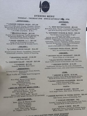 Table on 10th by null