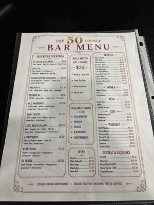 Menu photo 1 50 Lounge Mesquite, TX