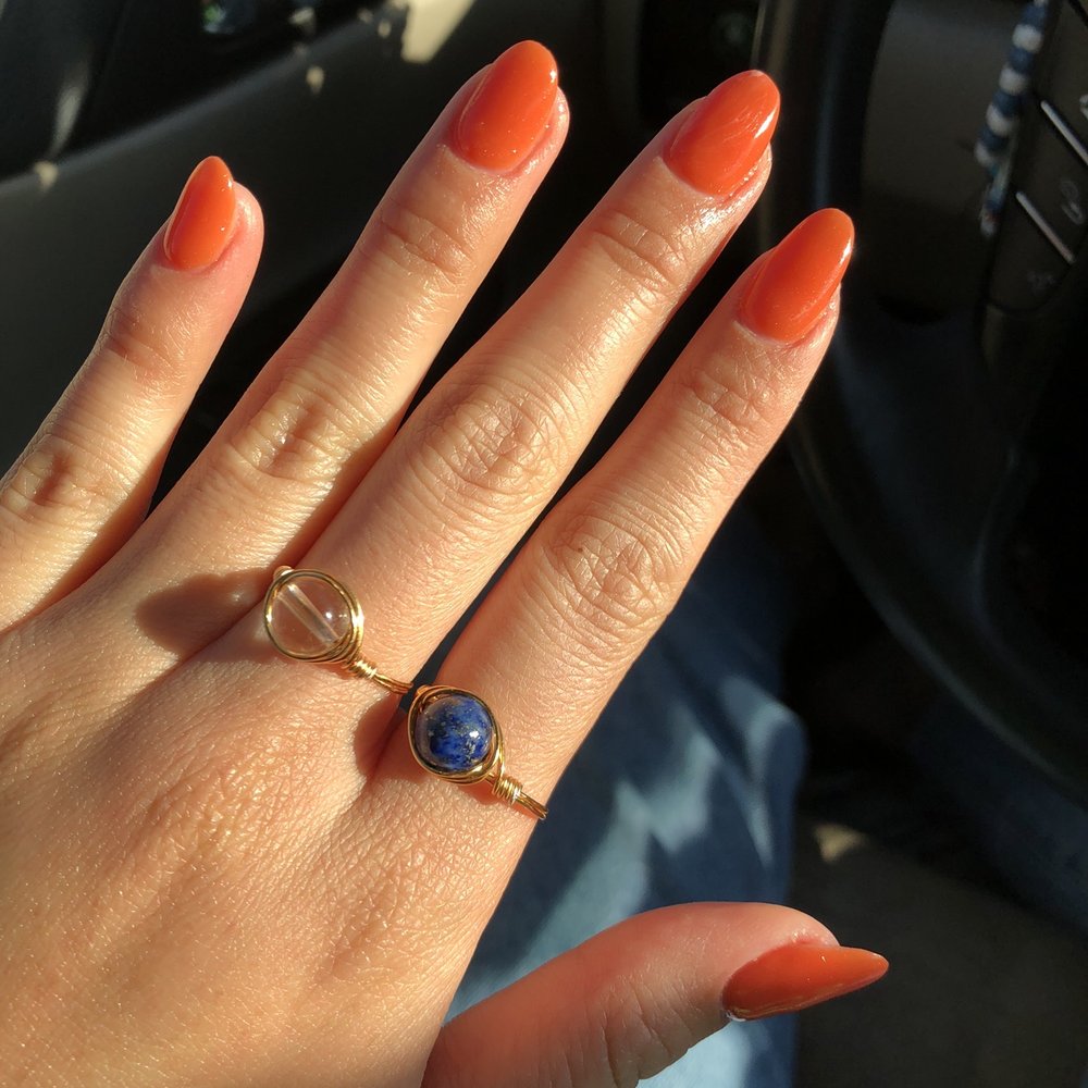Nail'd It! Spa - N150, red orange color with tiny sparkles - Nail Salons Near Me - Stanton, California Nail'd It! Spa - N150, red orange color with tiny sparkles - Nail Salons Near Me - Stanton, California