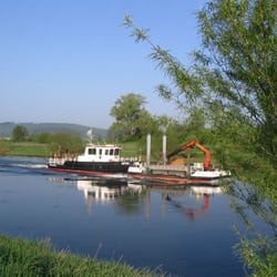 Baggerschiff Auf Der Weser