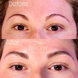 The Brow Docteur - Before without Microblading and after (with Microblading)