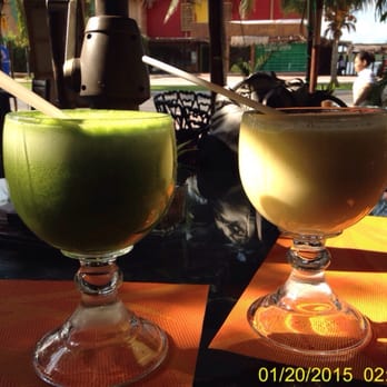 Natura - The #6 (Chaya, pineapples, etc.) and #10 (pineapples, guava, orange) juice. - Vegetarian Near Me - Cancún, ROO