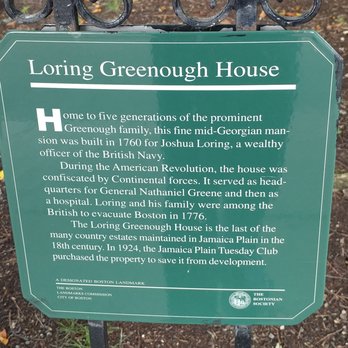 Loring Greenough House - A little history about the Loring Greenough House - Venues & Event Spaces Near Me - Jamaica Plain, Massachusetts Loring Greenough House - A little history about the Loring Greenough House - Venues & Event Spaces Near Me - Jamaica Plain, Massachusetts
