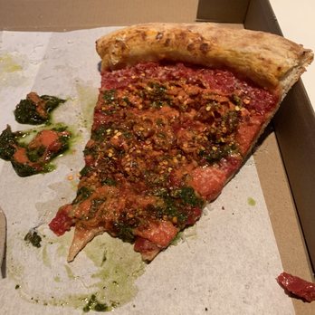 Miami Slice - Part eaten Pesto - Pizza Near Me - Las Vegas, Nevada Miami Slice - Part eaten Pesto - Pizza Near Me - Las Vegas, Nevada