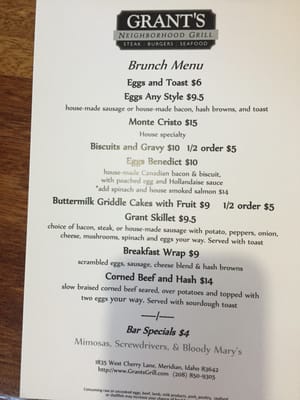Menu photo 4 Grants Neighborhood Grill Meridian, ID Menu photo 4 Grants Neighborhood Grill Meridian, ID