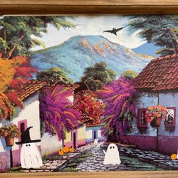 La Grange Park Public Library - Viral Spooky painting