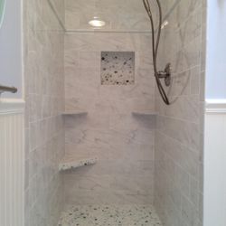 Bathroom Solutions - Beautiful custom mud shower pan and surround.