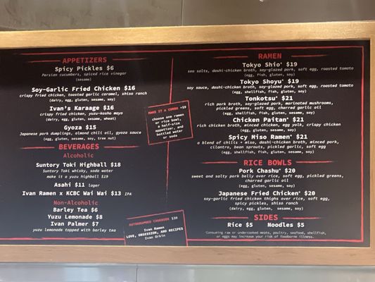Menu photo 3 Ivan Ramen Las Vegas, NV