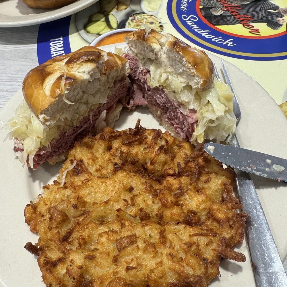 Pastrami on a Pretzel Roll - Whole Pastrami on a Pretzel Roll - Whole