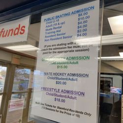 Terry Conners Ice Rink - Charges