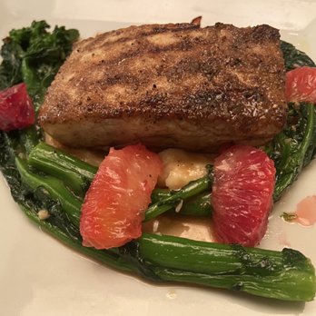 BlackSalt - Swordfish with broccolini, grapefruit and yukon/parsnip purée - Seafood Near Me - Washington, DC, District of Columbia
