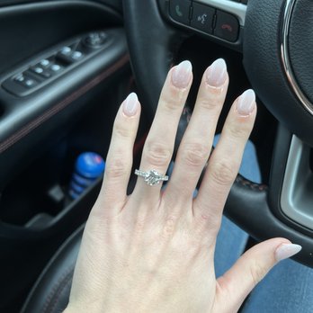 T Nails & Spa - Natural almond shaped acrylic - Nail Salons Near Me - Austin, Texas